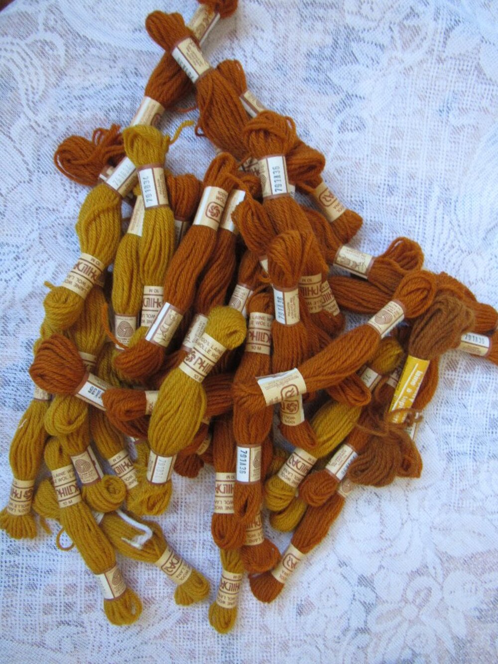 44 sks Phildar wool yarn, 10m each, made in Denmark